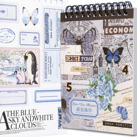 YagCu 477Pcs Vintage Journal Sticker Book, 50 Sheets Precut Washi Stickers Book for Scrapbooking, Ephemera for Junk Journal Supplies, Scrapbook Materials, Collage, Adults DIY Crafts Arts