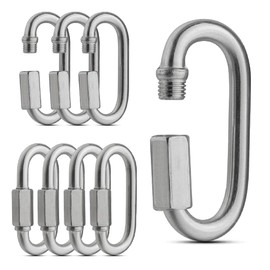 TERF® 5mm Heavy Duty Quick Repair Chain Link Hook Steel 5mm (M5) Quick Repair Chain Hook Use For Swing Set Outdoor Travel Camping Fishing Hiking Hanging and Multi Purpose Use - Pack of 4