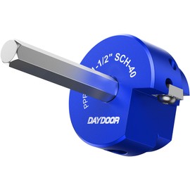 DAYDOOR 1-1/2'' PVC Pipe Reamer, Plastic Pipe Fitting Reamer, Clean Leftover Pipe & Solvent Cement Residue, Fits into Standard 1/2" Drill, for Use with Sch. 40 PVC, CPVC or ABS Fittings