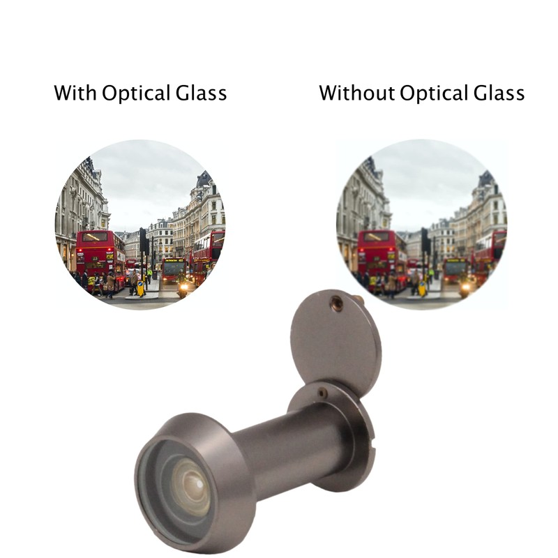 Door Viewer Dark Bronze Peephole Wide Angle 50-75mm Thick Doors