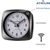 Atrium A610-7 Radio Alarm Clock Analogue Quartz No Ticking Large