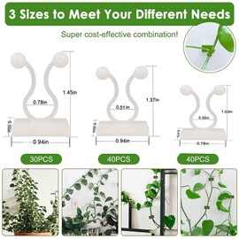 Lasyman Plant Clips-Plant Climbing Wall Fixture Clips 110PCS, Invisible Clips For Climbing Plants，Self-Adhesive plant wall clips For Plant Support, Sticky Plant Fixture Clips Plant Holder For Pothos