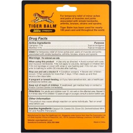 Tiger Balm Ultra Strength 0.63 oz (Pack of 2) - Exp: 2-2026