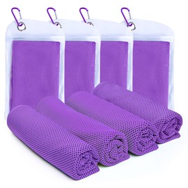 Alsol Lamesa 4 Packs Cooling Towel (40"x 12") Ice Sports Towel Cool Neck Towel Soft Breathable Chilly Towel Microfiber Towel for Gym Workout Fitness Yoga & Golf Camping & More Activities