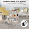 EAGMAK 3 Tier Utility Rolling Cart, Metal Storage Cart with