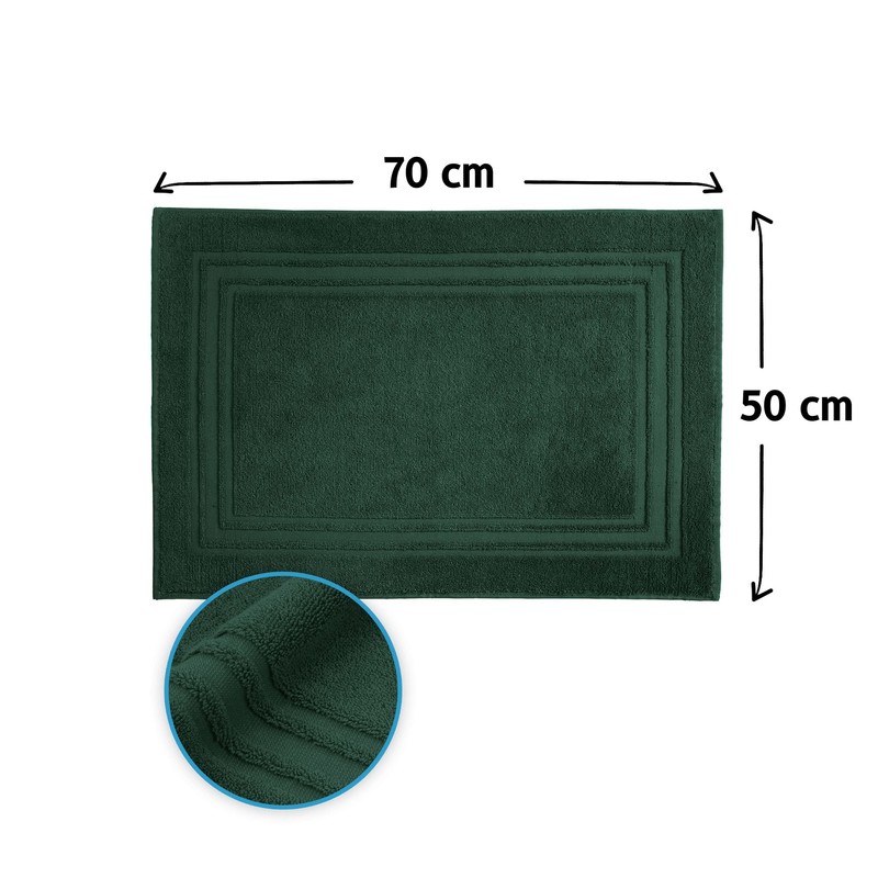 Komforttec 2-Piece Bath Mat Set, Terry Cloth Shower Mat, Washable