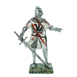 Joh. Vogler GmbH German Crusader with Shield and Cymbal Hood Double Eagle Knight Crusade Decorative Sculpture