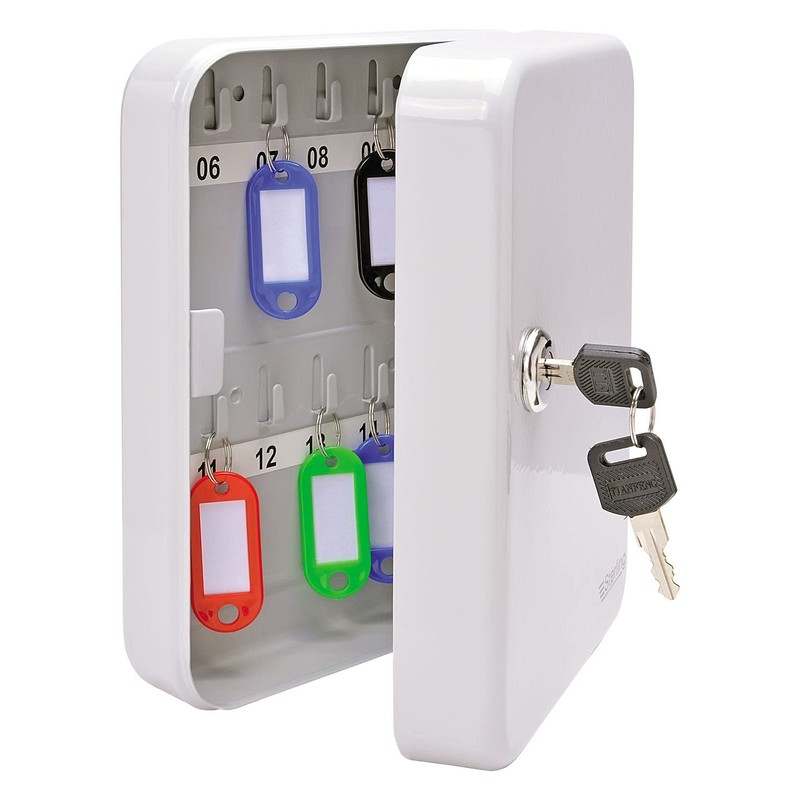 Burg Wachter KC15 Wall Mounted Steel Key Cabinet, Grey, 160x200x60mm