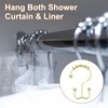 sourcing map 12Pcs Shower Curtain Hooks, Metal Double Glide Shower
