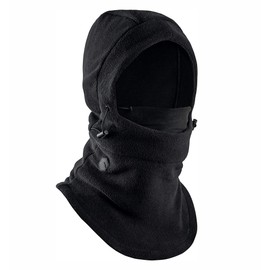 Tough Headwear Balaclava Ski Mask for Men and Women - Heavyweight Fleece Winter Shiesty Cover - Extreme Cold Weather Full Face Masks - Skiing & Snowboarding Snow Gear - Black