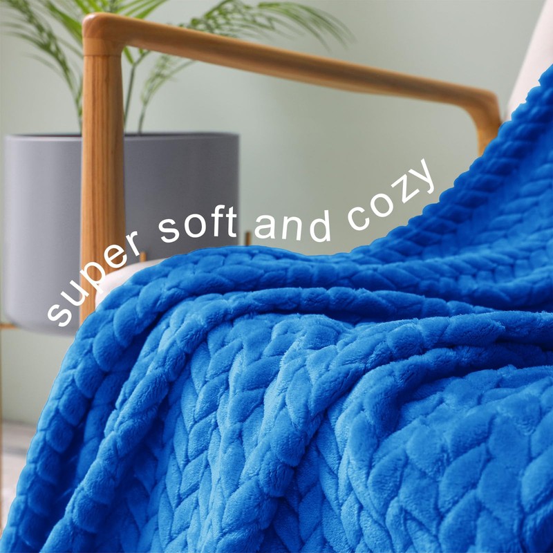 Exclusivo Mezcla Large Flannel Fleece Throw Blanket, 127x178 CM Sofa