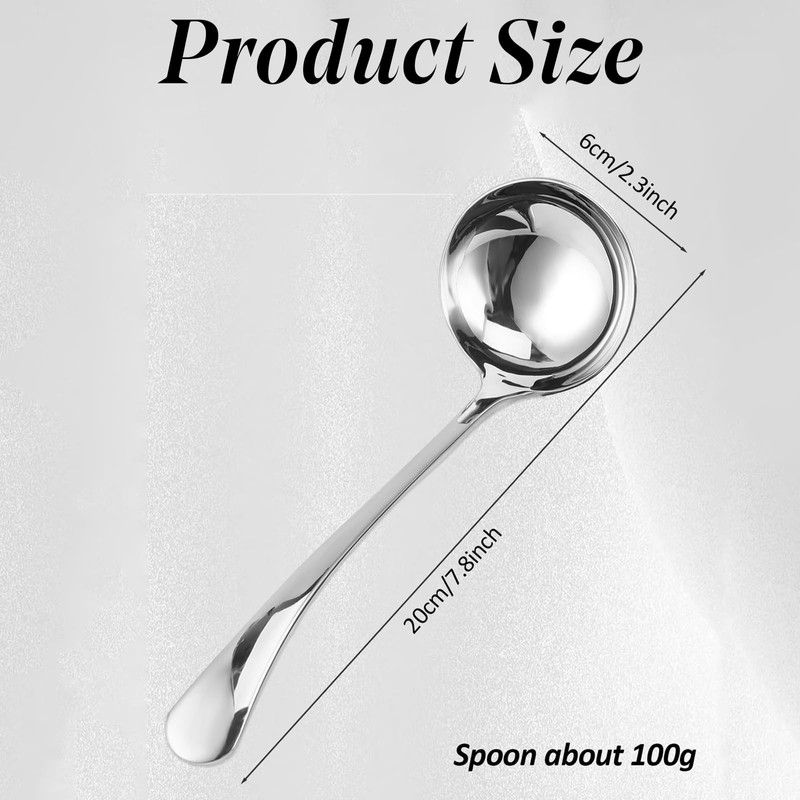 Generic Small Ladle Silver Stainless Steel Sauce Ladle for Spooning