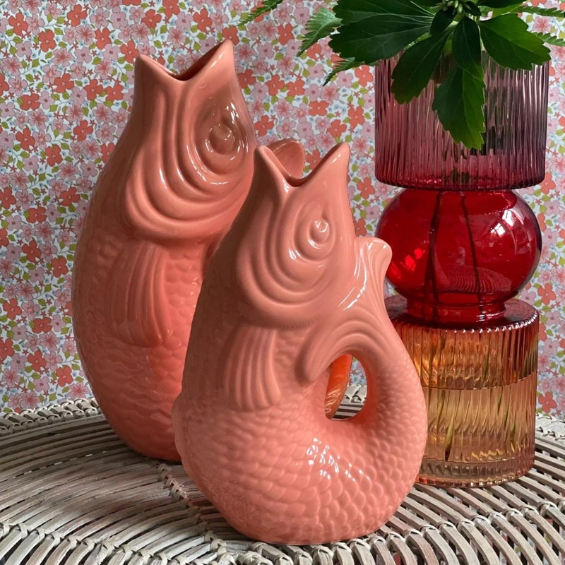 Monsieur Carafon Fish Vase/Jug/Jug/Sculpture Fish, Size S, Capacity 1.2 Litres,
