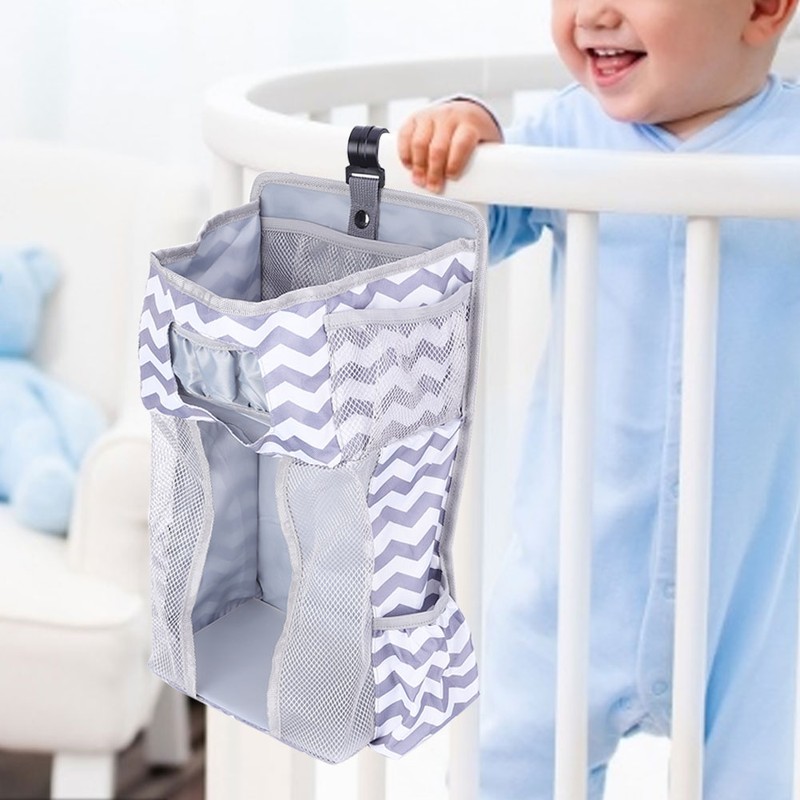 Crib Baby Bed Hanging Bag Infant Diaper Toys Storage Hanging