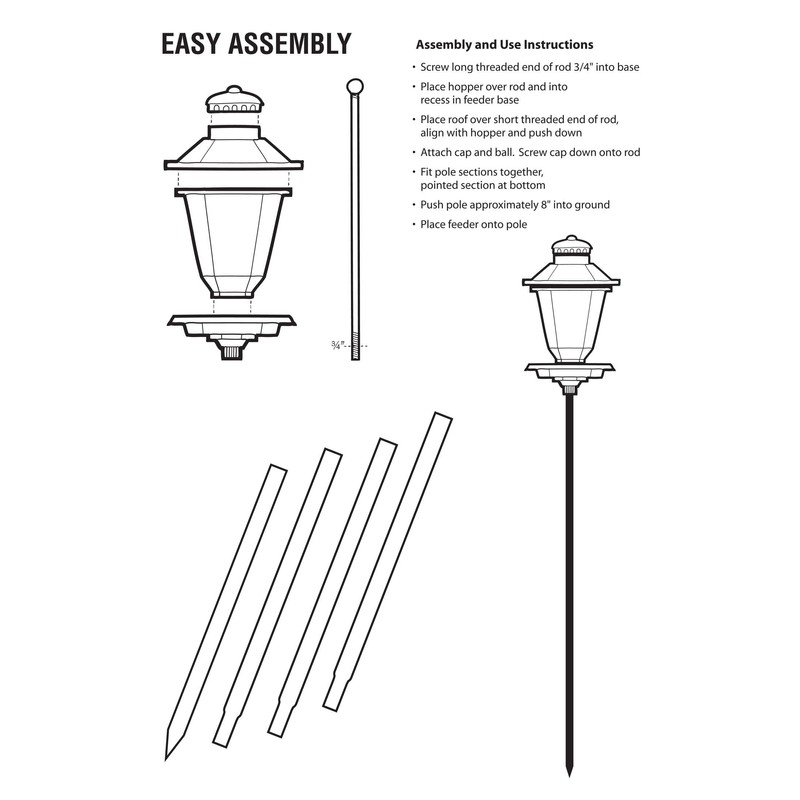 Cherry Valley Coach Lamp Bird Feeder Model 6200