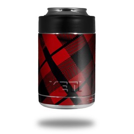 Red Plaid - Decal Style Skin Wrap fits Yeti Rambler Colster and RTIC Can (Cooler NOT Included)