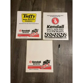 QUAKER STATE 15 Vintage Original Kendall  OIL Paper Floor Mat NOS Qty 5 each 17-3/4" x 15"