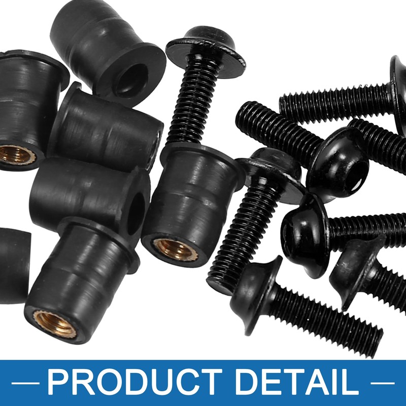 A ABSOPRO M5 Motorcycle Windscreen Screw Fairing Windscreen Bolt (Set