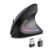 POJTK Ergonomic Wireless Rechargeable Mouse, Bluetooth+USB A+Type C(3 in 1)