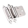 Probrico 25 Pairs Brushed Satin Nickel 3/8" Overlay Decorative Self