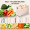 YHBRAK Rotary Cheese Grater with 5 Well-designed Blades & Strong