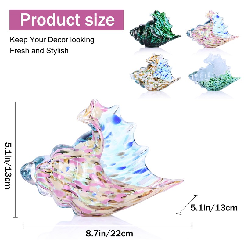 Glass Conch Shell Glass Sea Shells Conch Shell Decor Glass