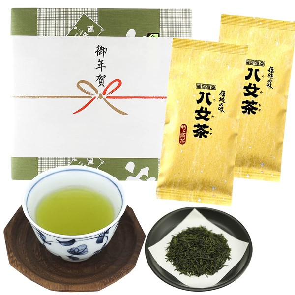 New Year's Gift Tea Yame Tea Special Sencha, 3.5 oz (100 g) x 2 Bags, Iwasakien Tea, Kyushu, Fukuoka, Yame Tea, Present, Souvenir, Ichiban Tea Leaf