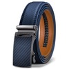 KEMISANT Men's Leather Belt Ratchet Automatic Buckle for Men Business