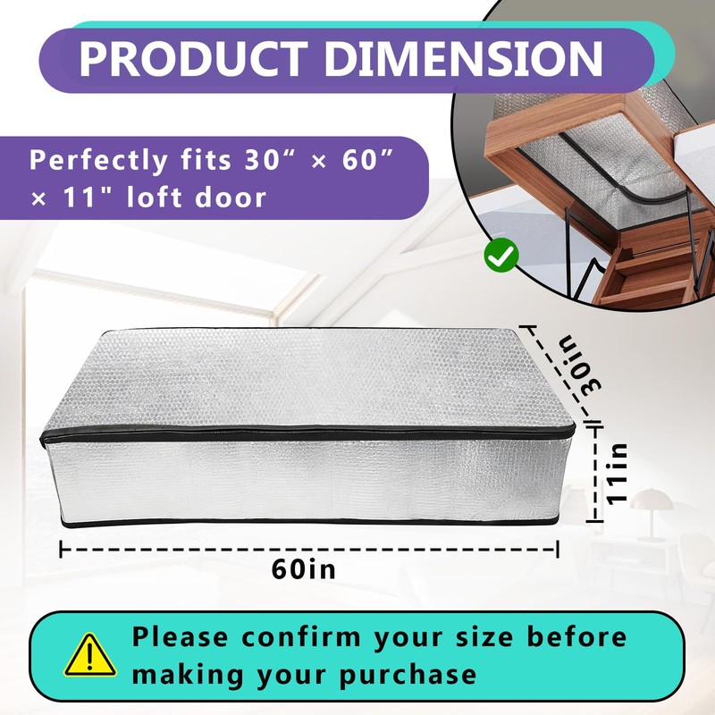 30" x 60" x 11" Attic Stairs Insulation Cover –