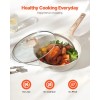 17-Piece White Granite Nonstick Induction Cookware Set Pots Pans for