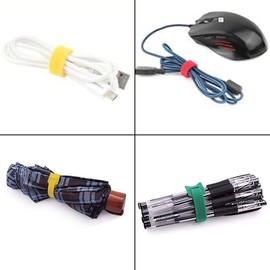 100 Pcs Cable Ties Velcro, BetterJonny 5 Colors Cable Ties Headphone Wire Management Cable Ties Can Be Used Over and Over