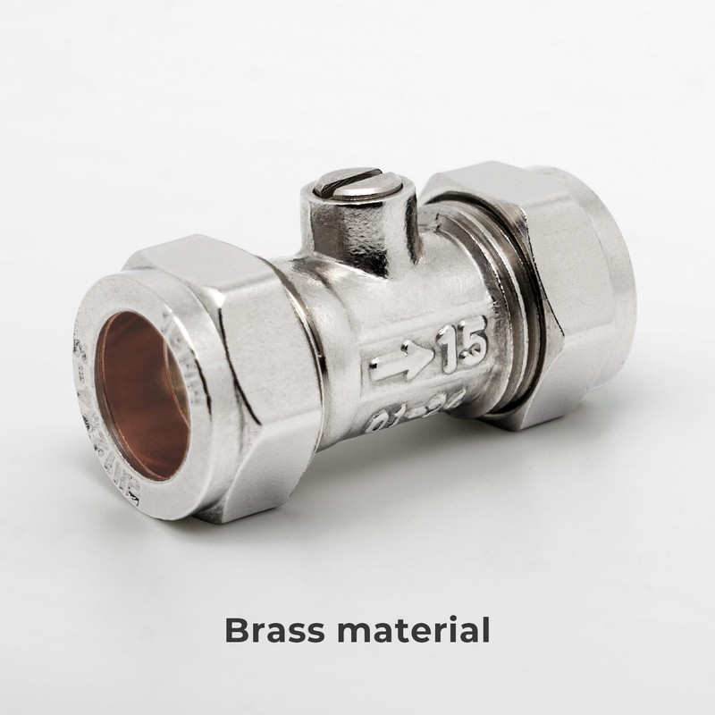 TC 15mm Isolations Valves Chrome Isolating Valve Compression & Easy