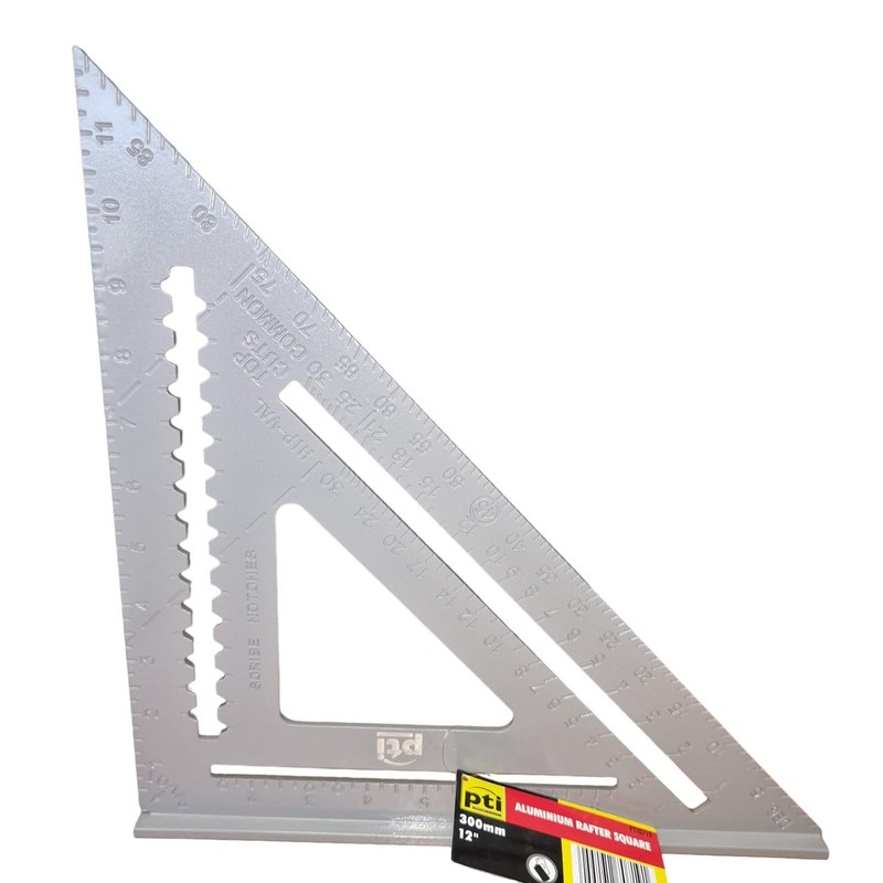 Rafter Square Metric 12 inch, 12" Aluminium Carpenters Roofing Square,