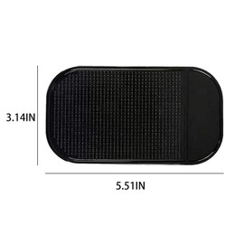 1 Pack 6 Pcs Car Dashboard Non Slip Mat,5.5 in*3.14 in Slide Sticky Dash Pad,Fit for Car Dashboard Accessories, Phones,Keys.(Black)