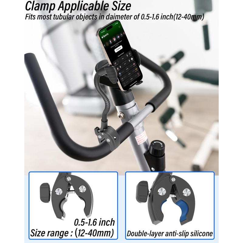 Charchendo Wheelchair & Stroller Phone Holder with Flexible Gooseneck Arm,