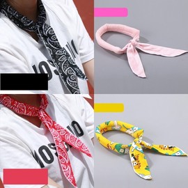 Neck Cooling Scarf: Cool Summer Ice-Feel Print Neck Cooling Scarf Stripe Pink 4ea