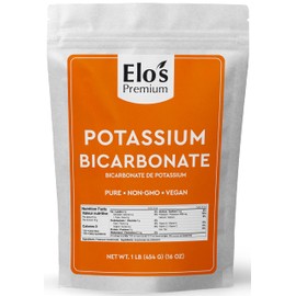 Potassium Bicarbonate (1lb) | Packed in Canada| Leavening Agent; Acid Reduction Powder| Used for Winemaking, Baking, and Plants| by Elo’s Premium