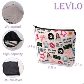 2025 Concert Tour Makeup Bag Dance Pop Hip-hop Music Cosmetic Bag Singer Songwriter Fans Gift for Her (Greedy)