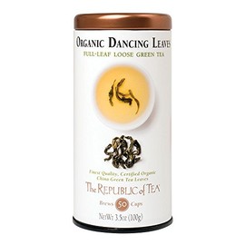 The Republic of Tea Organic Dancing Leaves Green Full-Leaf Tea, 3.5 Ounces / 50-60 Cups