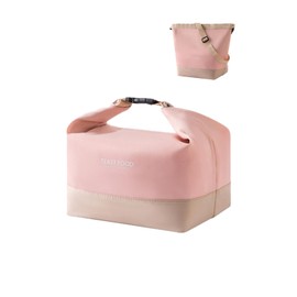 SUZIYER Insulated Lunch Bag Roll Top Bag Crossbody Handbag Insulated Multi-Use Unisex Waterproof Outdoor Camping Picnic (Pink)