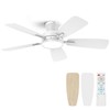 TALOYA Ceiling Fans with Lights and Remote, 46 Inch Low