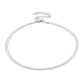 Bestyle Women's Snake Chain Necklace Stainless Steel Width 2 mm / 5 mm Silver / Gold / Rose Gold, Stainless Steel, No Gemstone