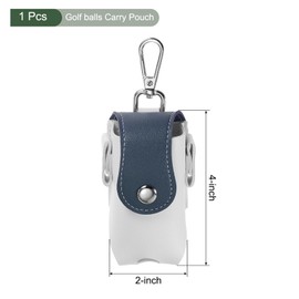 YOKIVE 1 Pcs Golf Balls Waist Bag, Sports Golf Balls Carry Pouch with Tee Holders, Buckle, Clip for Woman Man Storage Golf (White Blue)
