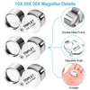 EEEKit 4PCS Lupe Vergrößerungsglas, 10X 20X 30X 40X Faltbares Vergrößerungsglas
