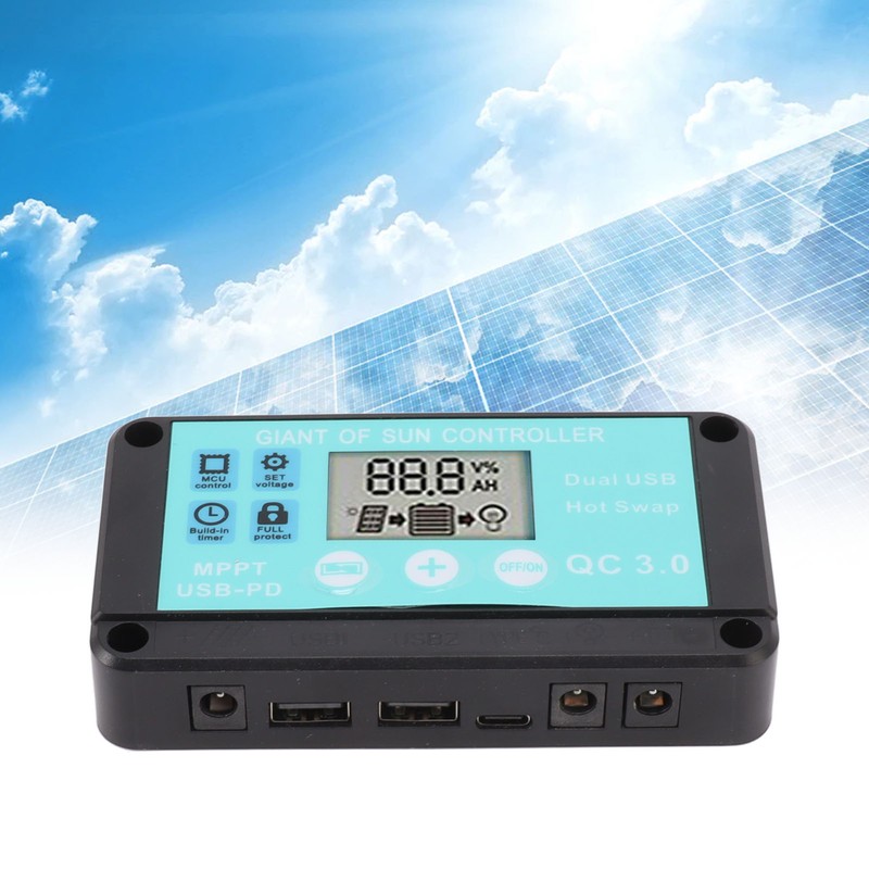 Solar Charge Controller Dual USB Output Fast Charging Solar Panel