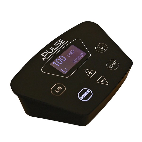 Pulse CrossDrive Tattoo Power Supply Dual Liner and Shader with Continuous Runtime Session Timer Permanent Makeup Power Unit
