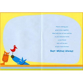Designer Greetings Bird, Cat and Dog New Pet Congratulations Card