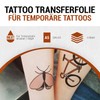 Skull Paper Temporary Tattoo Transfer Film for Skin – Very