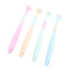 4pcs Three Sided Toothbrush Soft Bristles Three Head Teeth Cleaner