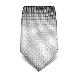 Vincenzo Boretti Men's Tie Pure Silk Checked Pattern Elegant Men's Design Shirt with Suit for Business Wedding 8 cm Narrow / Wide, gray